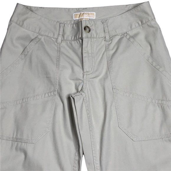 Michael Kors Womens Cropped Pants Roll Up Hem Straight Leg Low Rise Size 6 - Picture 3 of 11